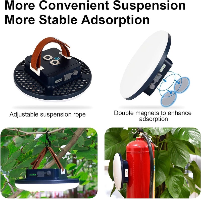 iodoo 16500mAh 3000LM 3000K 6000K Flashlight Portable LED Camping Lantern Rechargeable Light 60W with Magnet IP65 Waterproof Tent Light Power Failure - Image 4